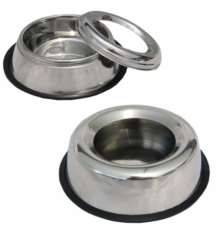 No Spill Stainless Steel Bowl Food 